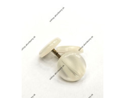 Gombík s priemerom 14 mm, farba: biela perla